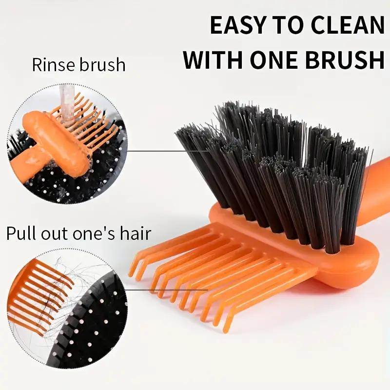 1 Pcs Hair Brush Cleaning Tool 2-In-1 Comb Cleaning Brush Comb Cleaner Brush Mini Hair Brush Remover for Removing Hair Dust Home and Salon Use