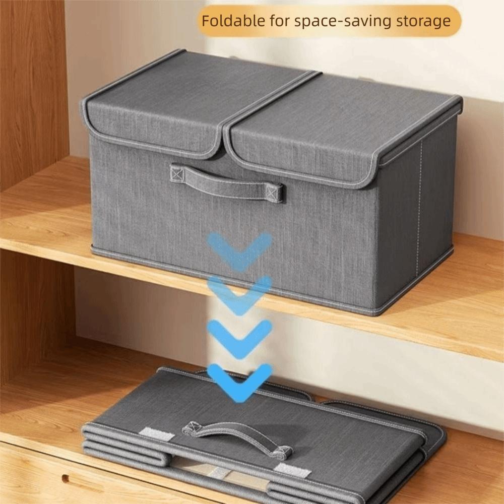 Dustproof Lid Closet Storage Container Foldable Toy Storage Organizer Underwear Storage