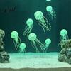 Geruchsfreie Aquarium Dekoration Künstliche Quallen, Weiches Silikon Fluoreszierend Realistisch Schwebend Kein Ausbleichen Quallen für Salzwasserbecken Sicherer Fischtank
