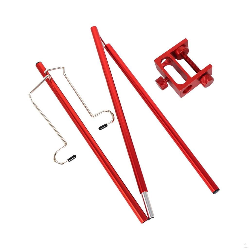 Camping Stake Easy to Install 3 Section Telescopic Holder Lamp Pole for Picnic