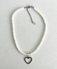 Rise More Pearl Heart Necklace