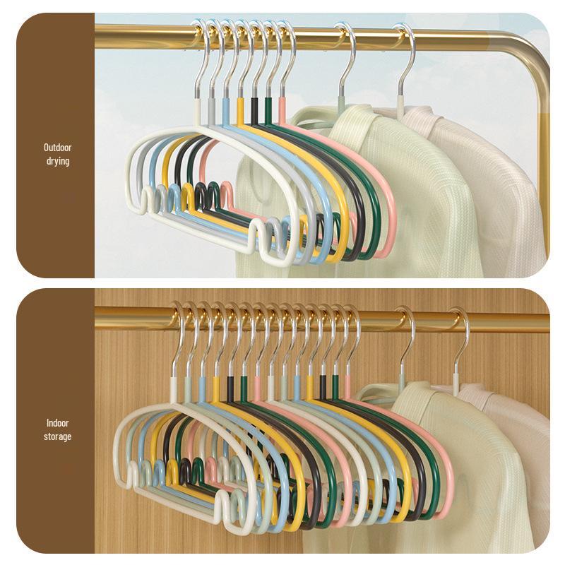 Dip-Coated Non-Slip Clothes Hanger - Traceless, Thickened Version for Dormitory & Household Use