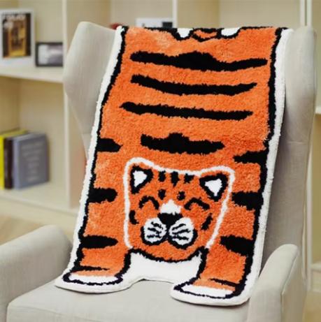 Tiger Carpet Home Decorations Cute Cartoon Living Room Coffee Tables Rug Anti Slip Bedroom Bedside Floor Absorbent Bath Mat
