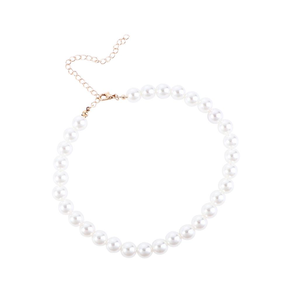 White Pearl Fashion Jewelry Choker Clavicle Chains Korean Style Pearl Chokers Women Necklaces