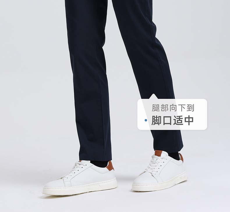 Langdeng's New Summer Business Casual Solid Color Cotton Straight Leg Men's Casual Pants