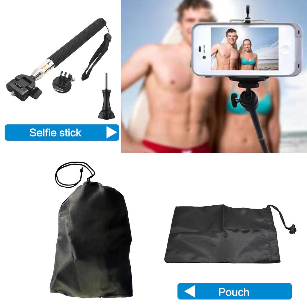 Action Camera Accessory Kit with Suction Cup Floating Grip Chest and Head Mount for GoPro Hero14/13/12/Insta360 X5/X4/DJI Osmo