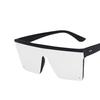 Purple Sunglasses Trendy Big Frame One-Piece Sunglasses Women Street Shooting Driving Sunglasses Retro