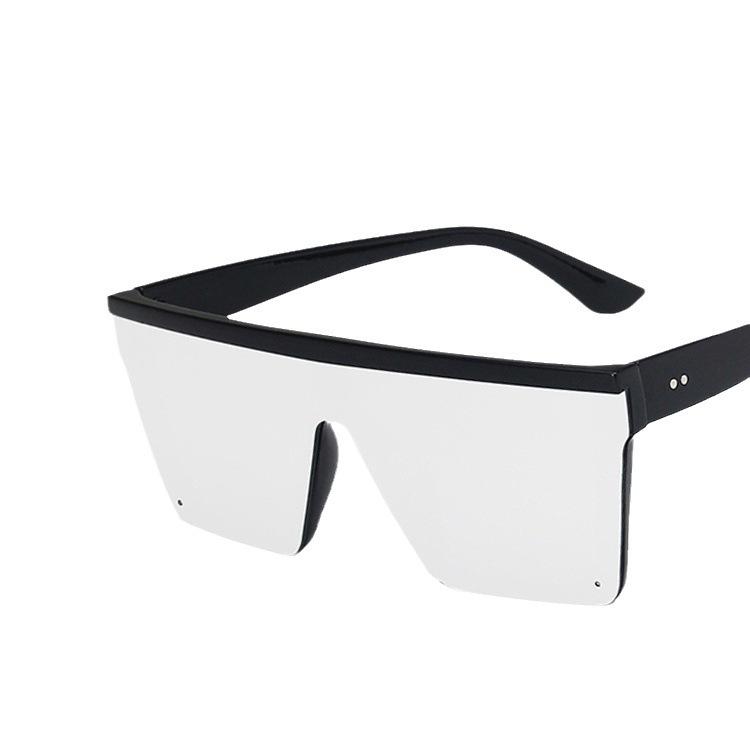 Purple Sunglasses Trendy Big Frame One-Piece Sunglasses Women Street Shooting Driving Sunglasses Retro