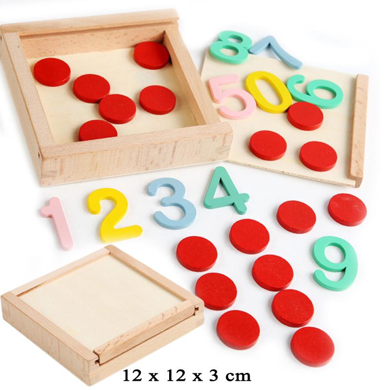 Counting Box Math Montessori Toys For Children Wooden Counter Numbers Learning Toy Pre-school Educational Toy Kids Teaching Aids