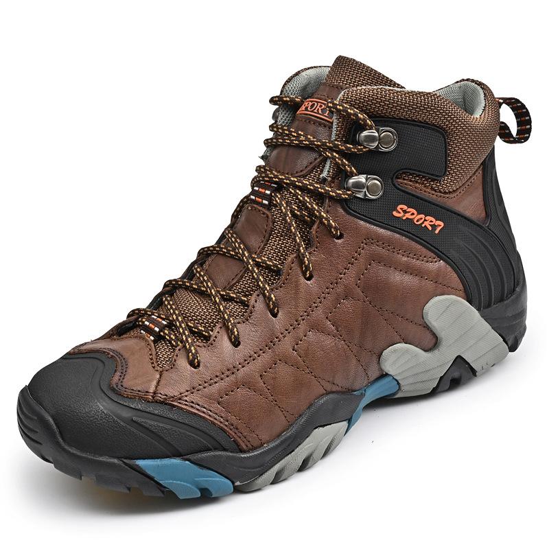 Winter Cotton Shoes for Men High-Top Outdoor Hiking with Plush Insulation Casual Short Boots Men with Waterproof Snow Boots