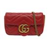[Pre-Owned] GG Marmont Vintage Metal Logo Quilted Leather Mini Shoulder Bag - Good #15M4V93