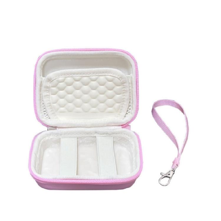 

Compactly Travel Organizers Bag For Digital Camera Accessories Shock Absorbent Water Resistant EVA Protective Storage Bag рожевий