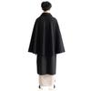 KYOETSU Japanese Coat TONBI woollen blend fabric LL Black