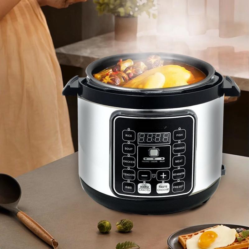 Panela de Pressão Elétrica de Grande Capacidade 5L/6L Reserva Inteligente Panela de Cozimento de Alta Pressão Panela de Arroz Multifuncional