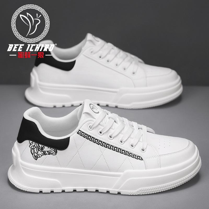 New leather surface ultra-light soft sole casual leather shoes versatile men's shoes four seasons tide board shoes