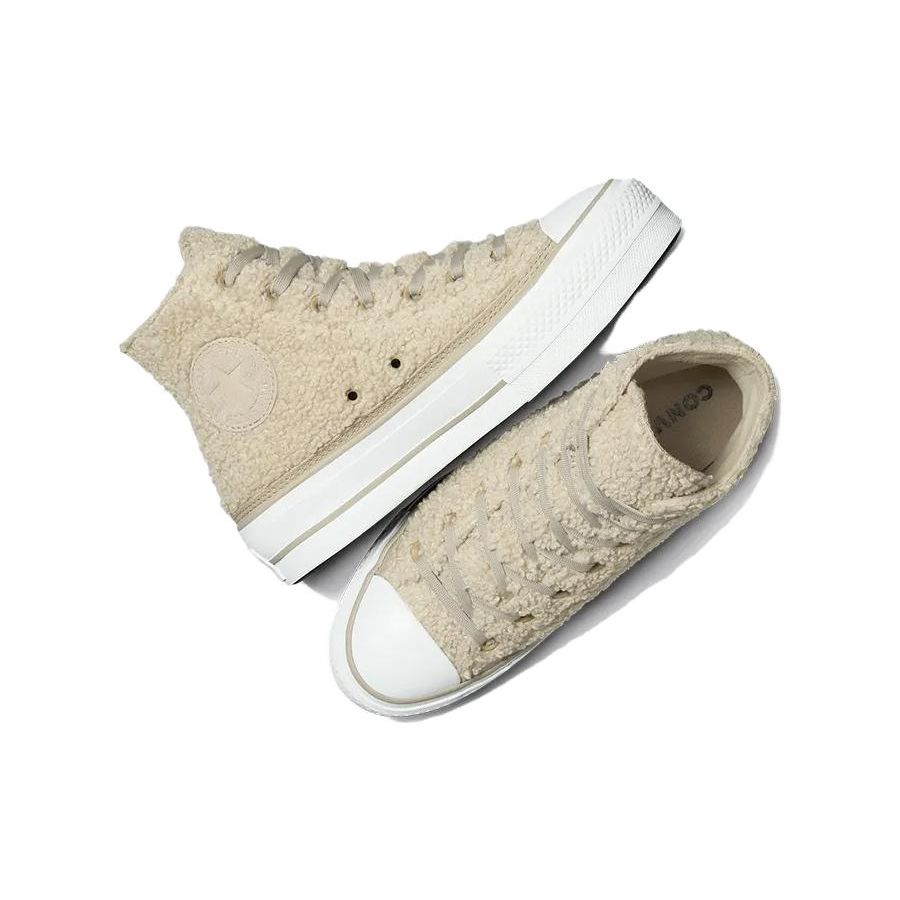 Converse All Star Lift Lace-Up Comfortable Classic High-Top Shoes Women Sneakers Off-White A05509C