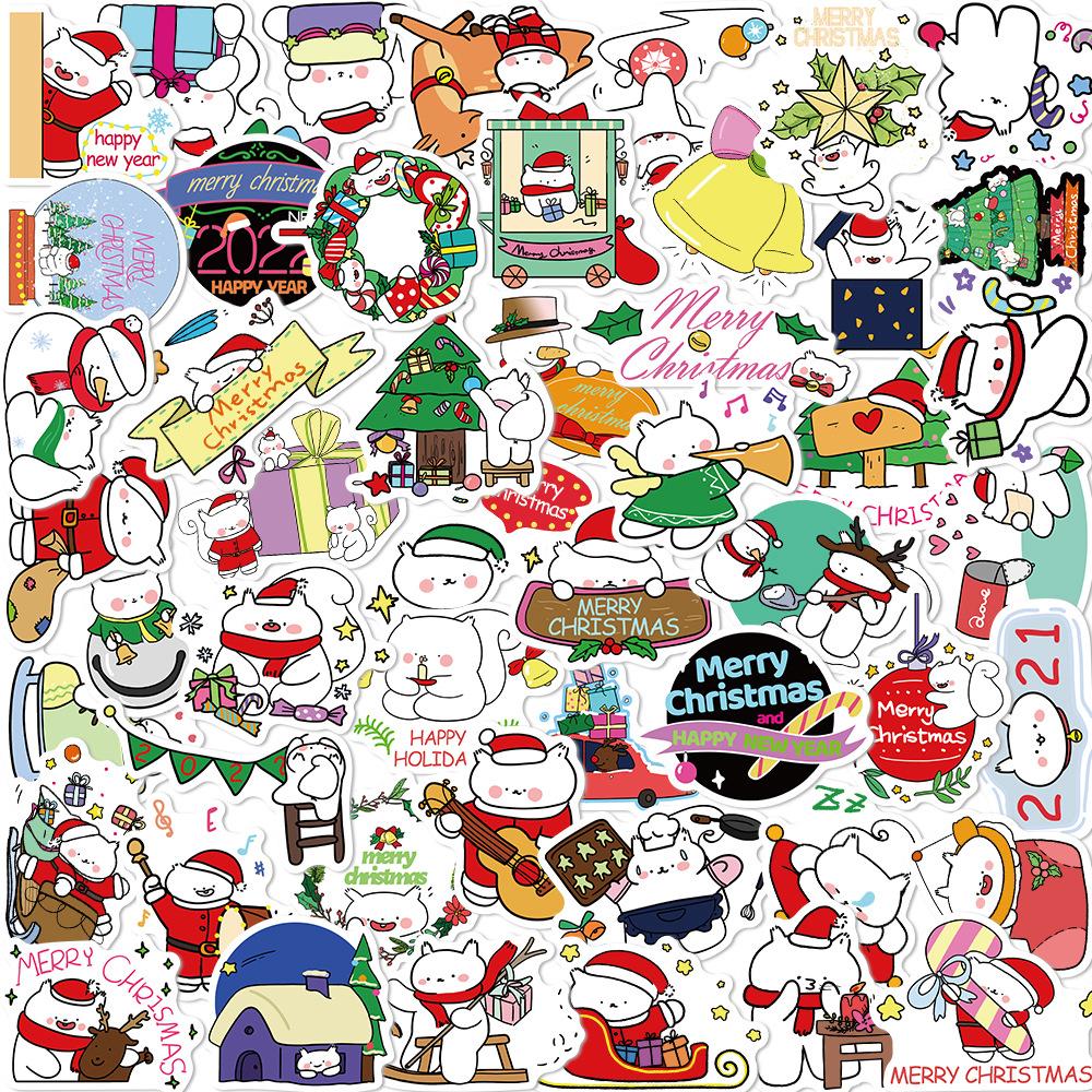 50 Christmas Squirrel Baby Decoration Party Stickers Guitar Laptop Suitcase DIY Waterproof Stickers