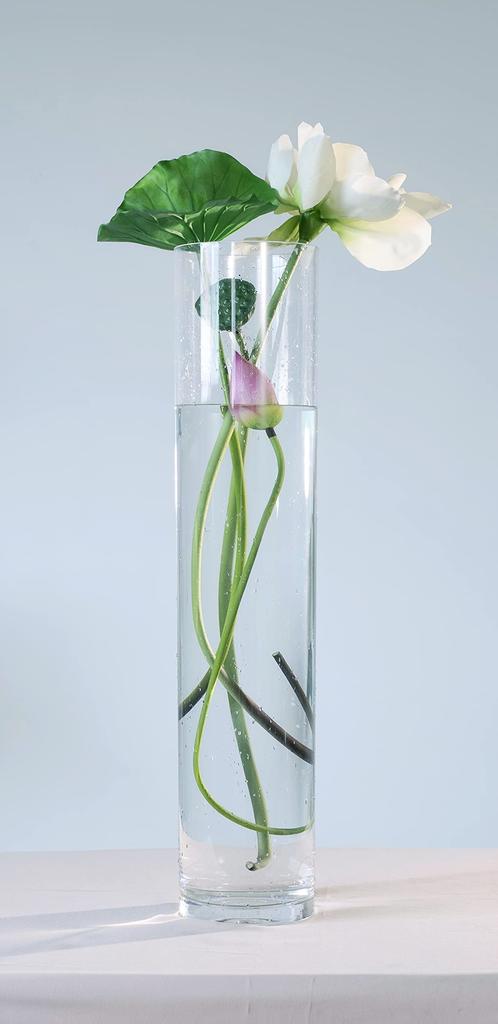 FOYER Unbreakable Vase Flower Base Polycarbonate Stylish Height 30 cm Width 17.5 cm Large 2300137