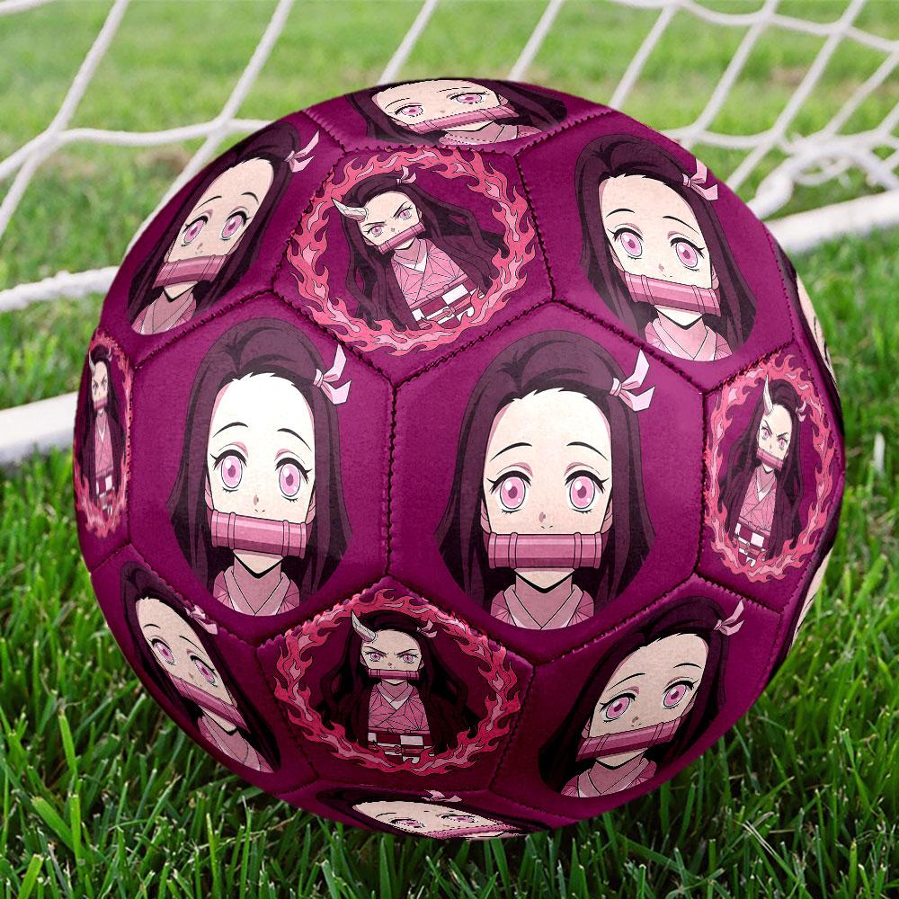 1pc Demon Slayer Kimetsu no Yaiba Soccer Ball Size 5 Indoor Soccer Ball Fashion Colorful Backyard Game - Great For Sports Fans Gift HE18