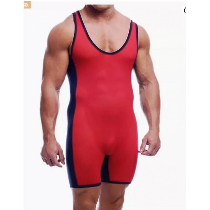 Mens Wrestling Singlet Compression Athletic Bodysuit MMA Boxing Triathlon Powerlifting Gym Fitness