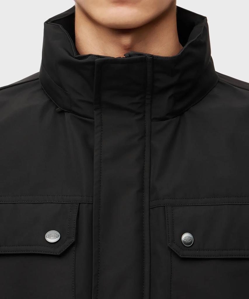 Dickies Cover Hip Hooded Padded Mix Media Jacket Black