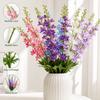 Long Stem Artificial Flowers Branch Silk Decorative Delphinium Branch Hyacinth Style Long Branches Wedding Flowers