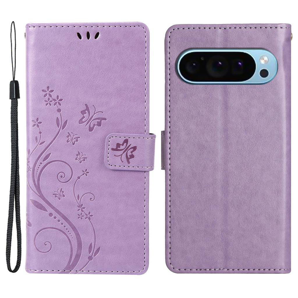 For Google Pixel 9/Pixel 9 Pro Case Butterfly Pattern PU Leather Wallet Phone Cover