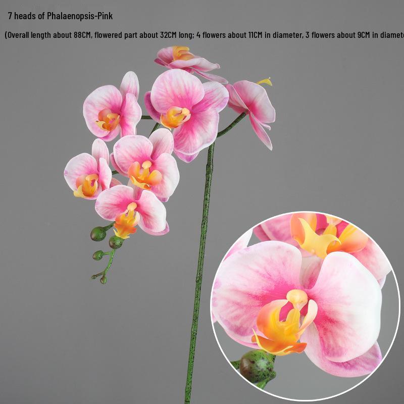 High-End PU Phalaenopsis Artificial Flowers - Single Stem for Home & Hotel Décor