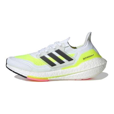 Scarpe da ginnastica UltraBoost 21 Bianche Giallo Solare da Donna Bianco Nuvola Nero Assoluto FY0401