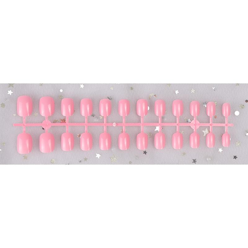 

Короткие круглые головки маленьких детских накладных ногтей милые и маленькие накладки для дизайна ногтей без уплотнительной полоски накладные ногти готовый продукт