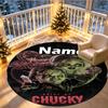 Custom Name Personalized Bride of Chucky Print Round Rug, Versatile Home Decor Carpet, for Playroom, Apartment, Balcony, Entryway, Hallway Gift