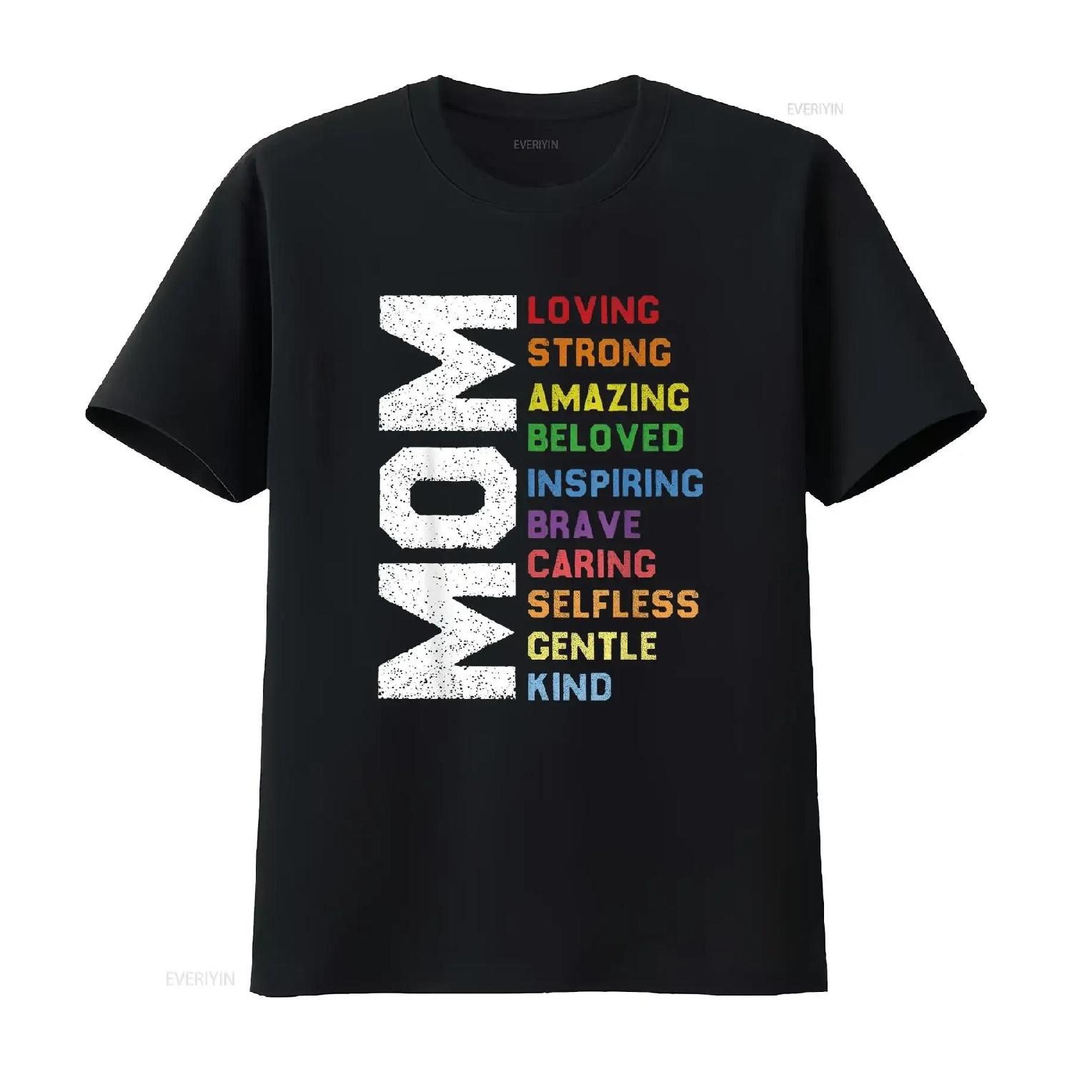 Funny Mother s Day Mom Loving Strong Amazing T Shirt vintage Washed designer clothes Comfortable Unisex graphic Breathable Soft XXXXXL разноцветный