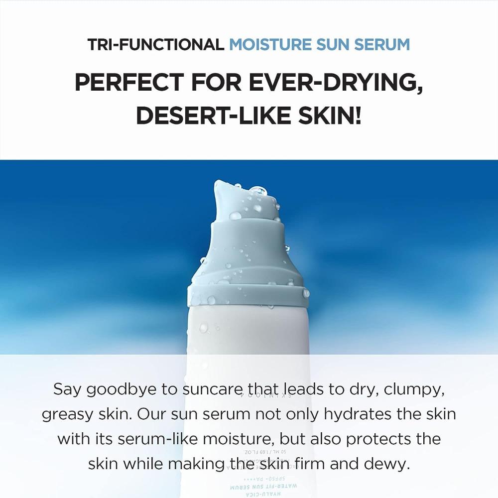 Skin1004 Madagascar Centella Hyalu-Sika Water Fit Sun Serum  SPF 50  PA++++ (50 Ml)