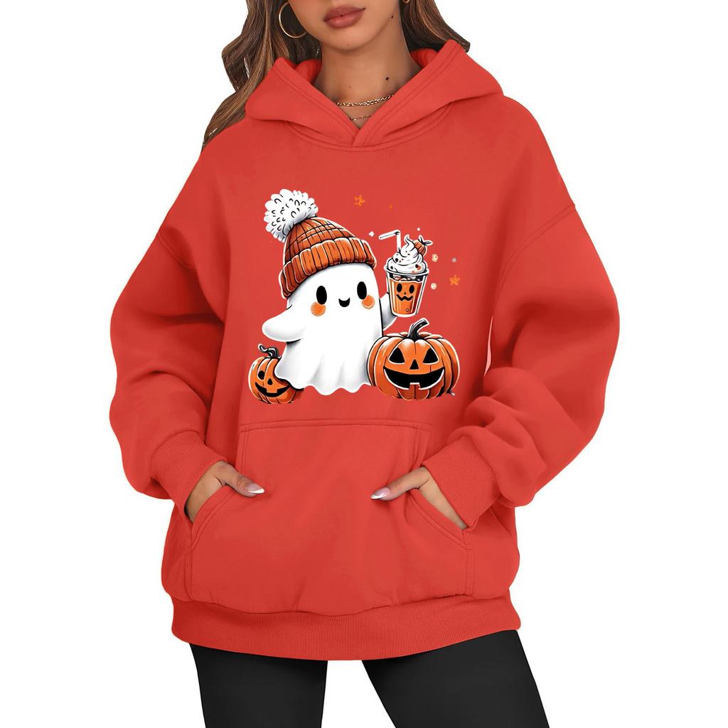Women's Fashionable Daily Versatile Casual Hooded Sweatshirt, Daily Long Sleeved Patch Top Sweatshirt
