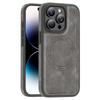 Case for iPhone 14 Pro - Leather/PU, Gray, MagSafe