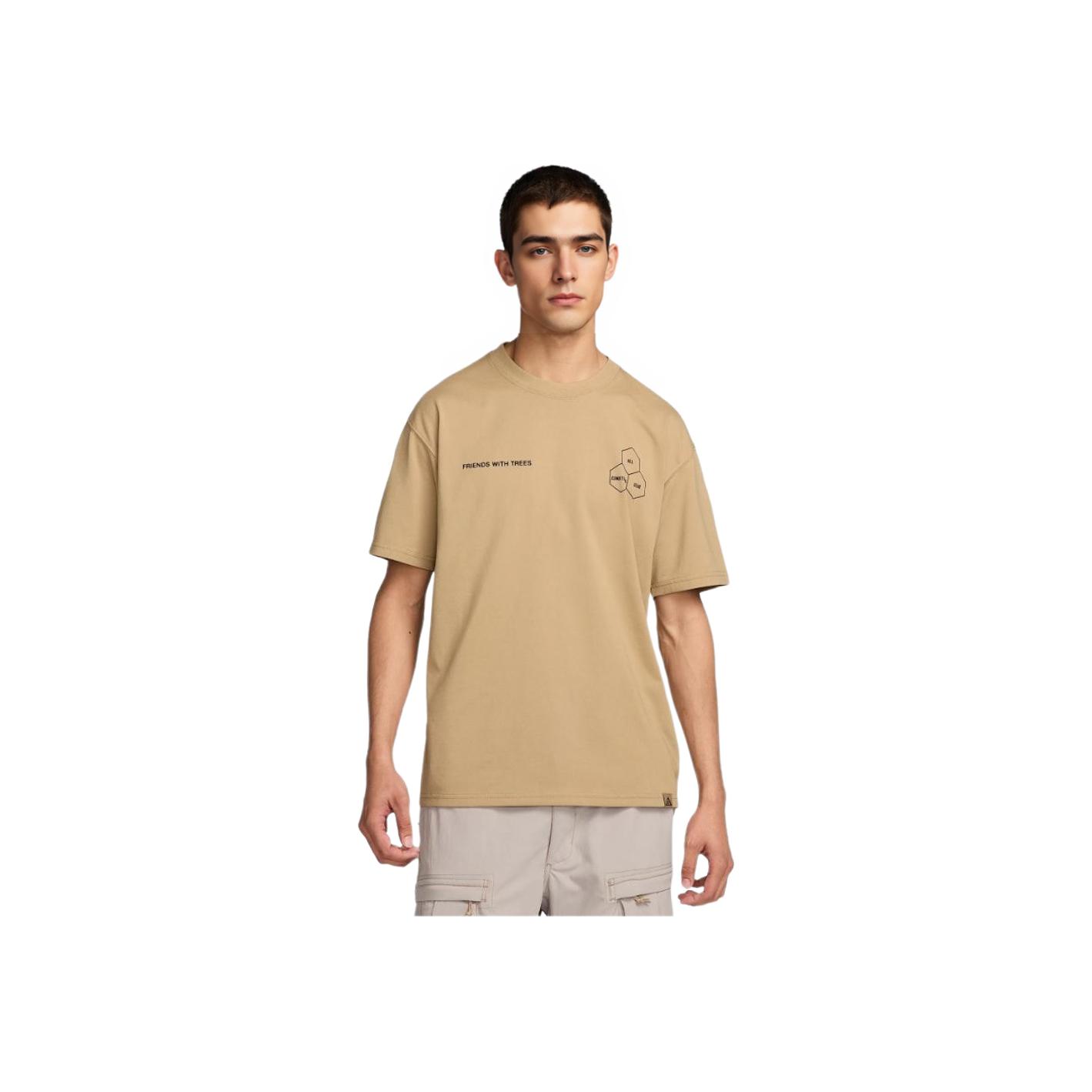 

Nike Letter Quick-Dry Loose Short Sleeve T-Shirt Men Tops Beige HJ0797297 XL