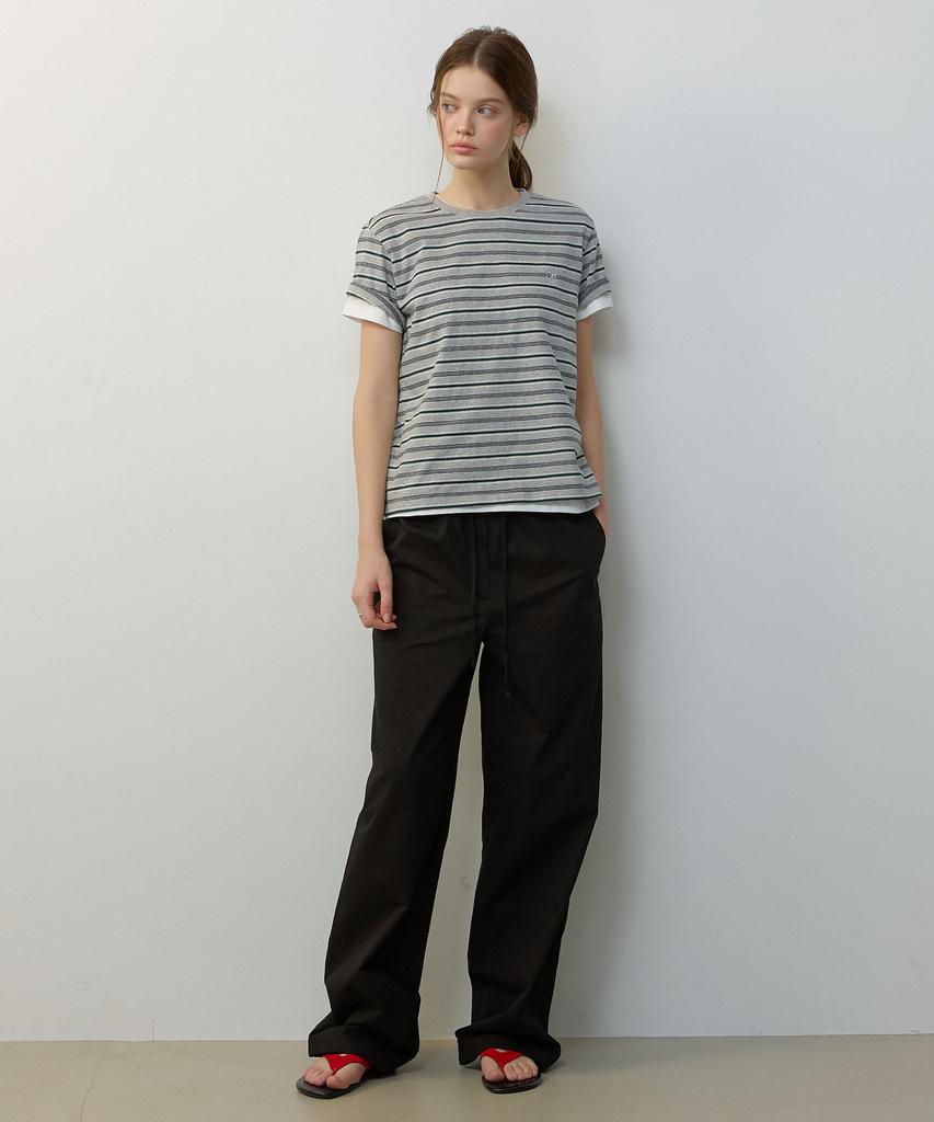 CITYBREEZE Multi-Stripe Short Sleeve T-Shirt_Melange Grey