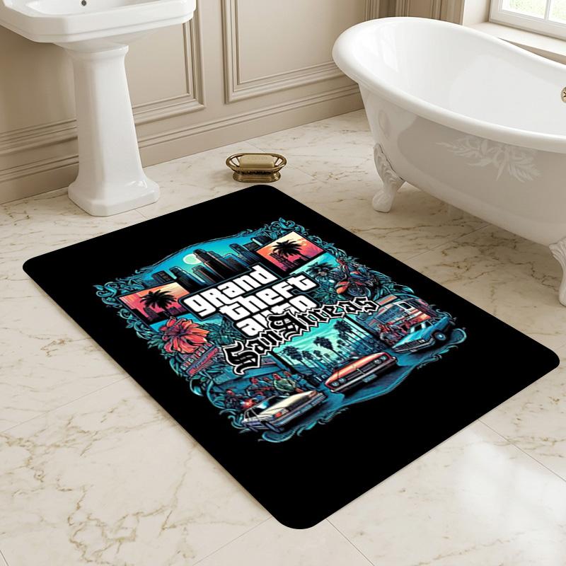Gta San Andreas Living Room Non-Slip Area Rug Soft Carpet for Bedroom Game Playroom Sofa Office Home Decor Doormat Christmas Gift C9211639