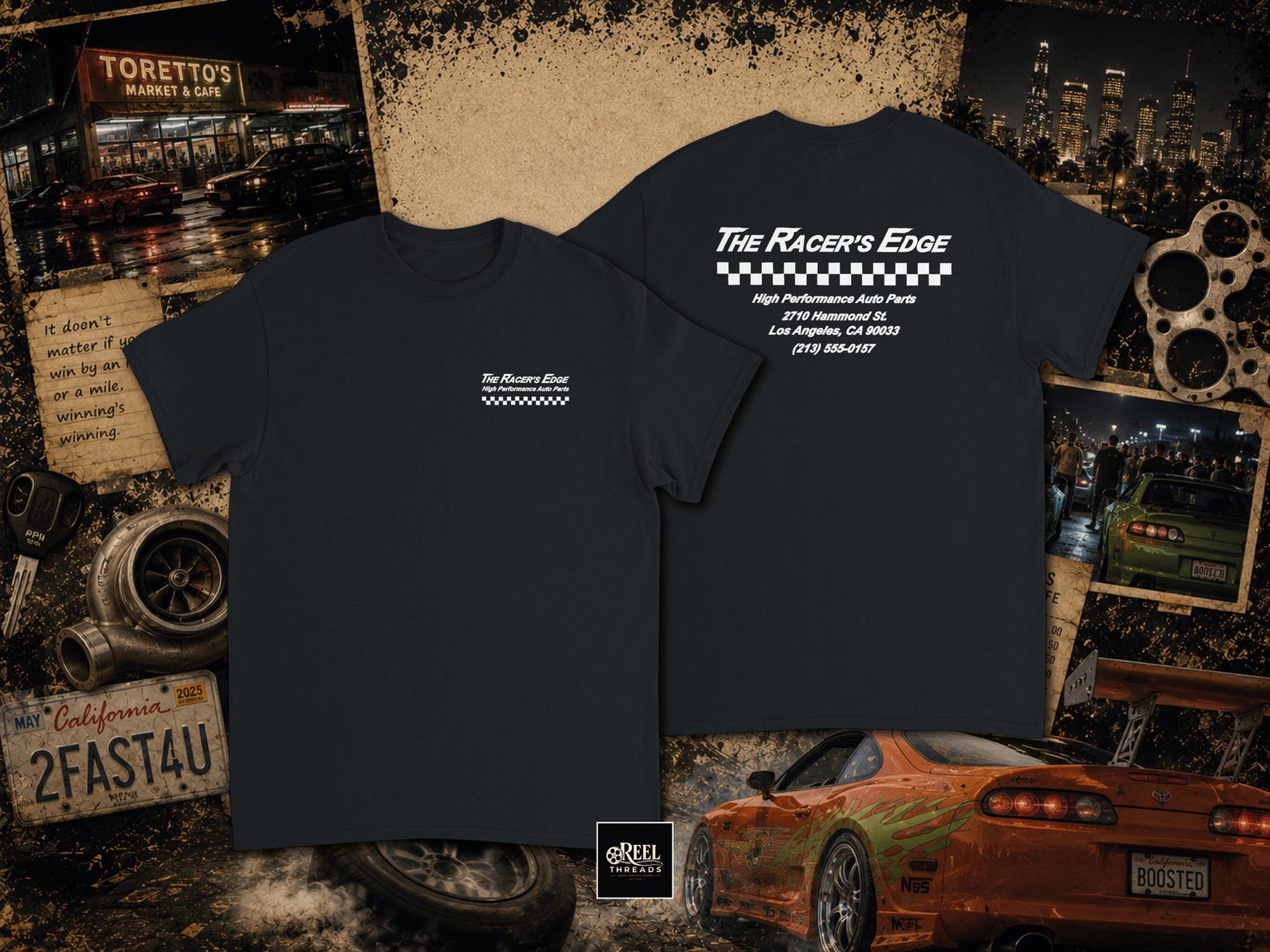 T shirt | The Racer s Edge T shirt | Brian O Conner Inspired Shirt | Fast & Furious Fan Gift | Street Racing Tee | Automotive Movie Apparel 3XL