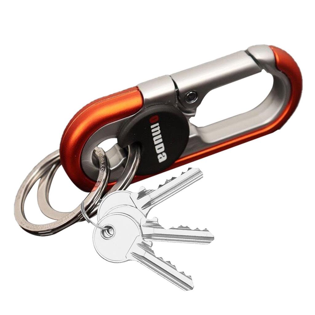 Key Carabiner | Mens Zinc Alloy Car Key Chain with Double Ring - Men's