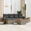 Vidaxl 7-Cz. Ensemble de Relaxation pour Jardin, Avec Coussins, Gris