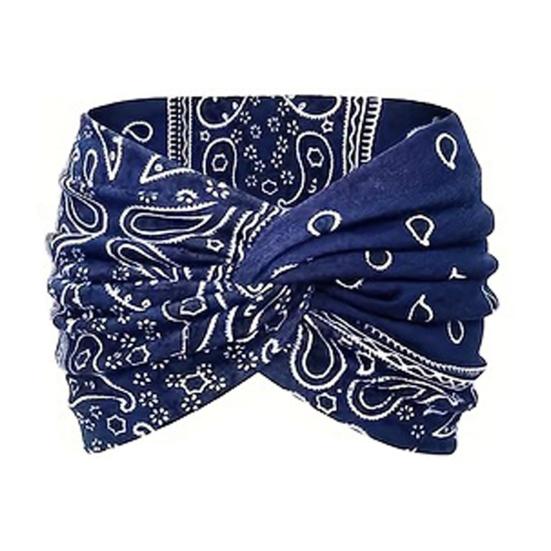 1/3Pcs Crossover Yoga Headband Boho Style Wide Tie-Dye Leopard Paisley Print Hairband Women Non-Slip Elastic Headband