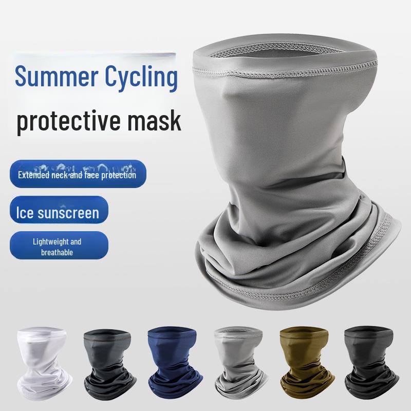 Cycling Ice Silk Sunscreen Mask: Breathable, Quick-Dry, Multi-Functional Neck Scarf for Outdoor Activities