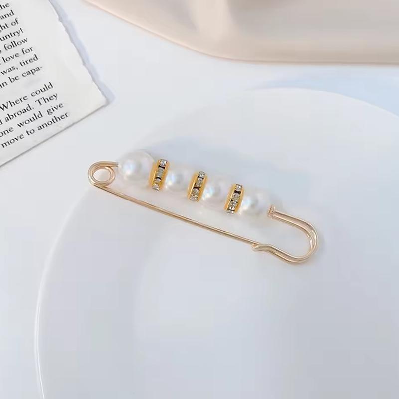 6/12PCS Random Mix Size Waistline Adjusting Pin Trousers Waist Fastener Pin Clip Fashion Artificial Pearl Decorative Buckles ZYF