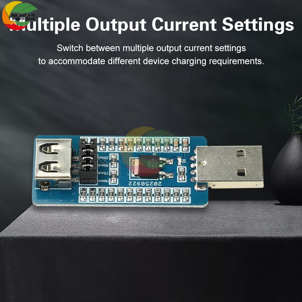 USB A Power Bank Virtual Load Anti-Shutdown Module with Switchable Output Current