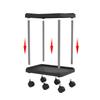 Support CPU Mobile de Qualité à 6 Roues Double Couche avec Frein Étagère Double Couche pour Ordinateur Support Robuste pour Hôte d'Ordinateur Maison