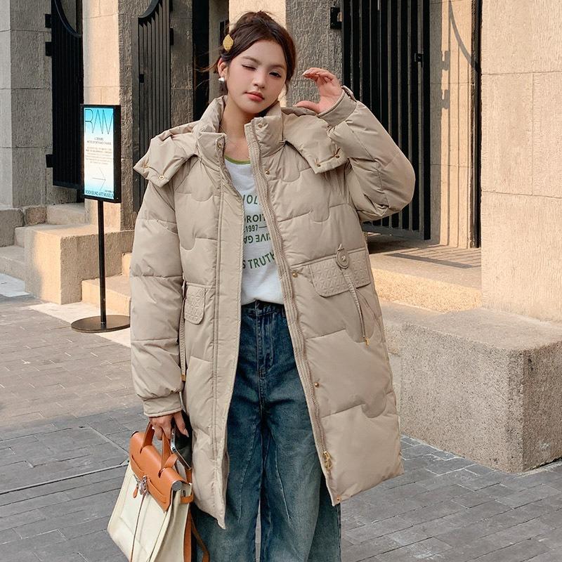 TIFICY Women's Fashion Casual Fall Winter Solid Color Print Long Sleeve Jackets & Coats Down Coats