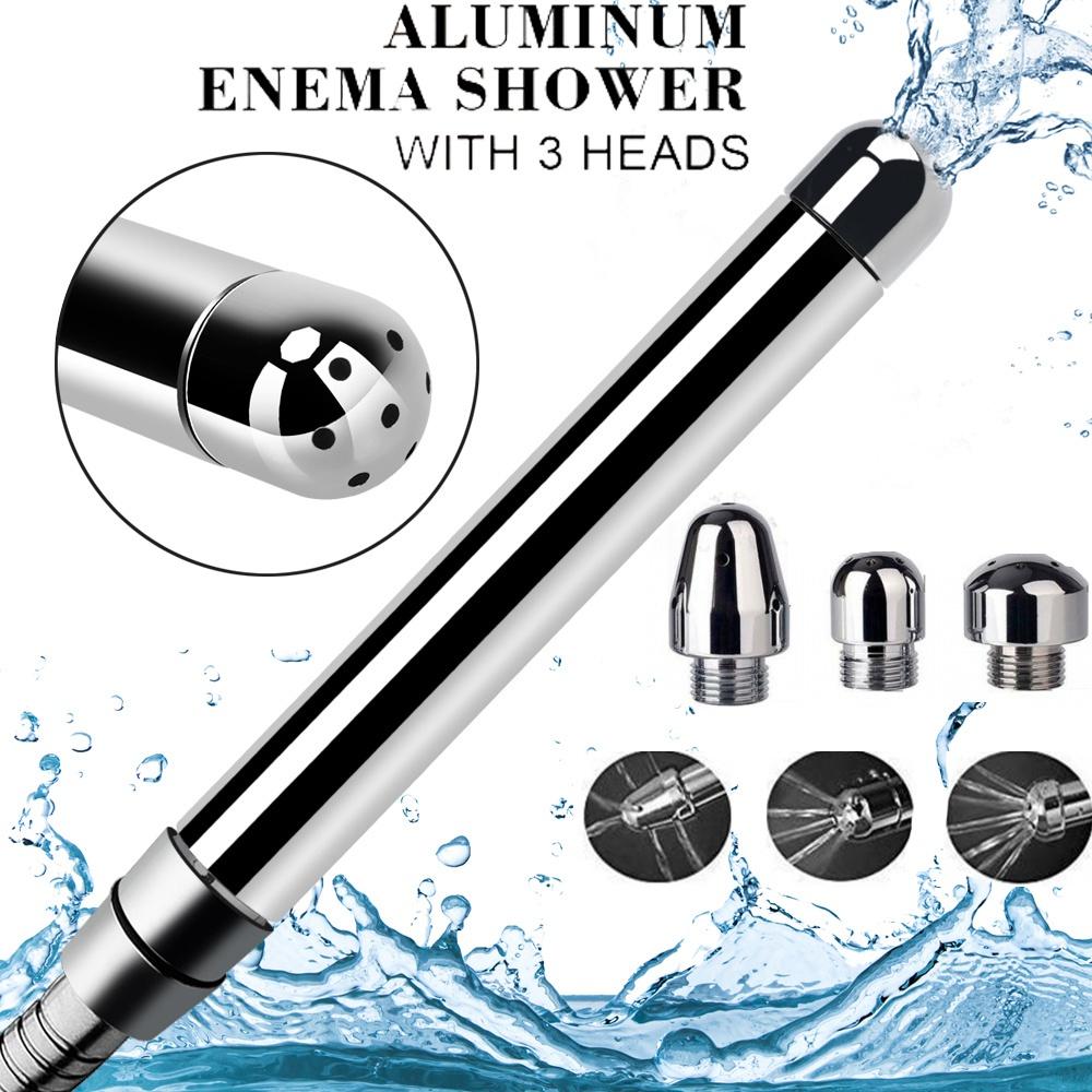 Cabezal de ducha Anal con 3 boquillas, limpieza vaginal, kit de enema de irrigación colónica