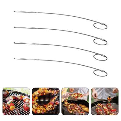 4 Pcs Flexible Barbecue Skewers Tacos Grill Grilling Accessories Oven Metal for Kabob Mutton