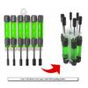 ENGINEER Precision Nut Driver Set, 3-6mm, DK-14, Green